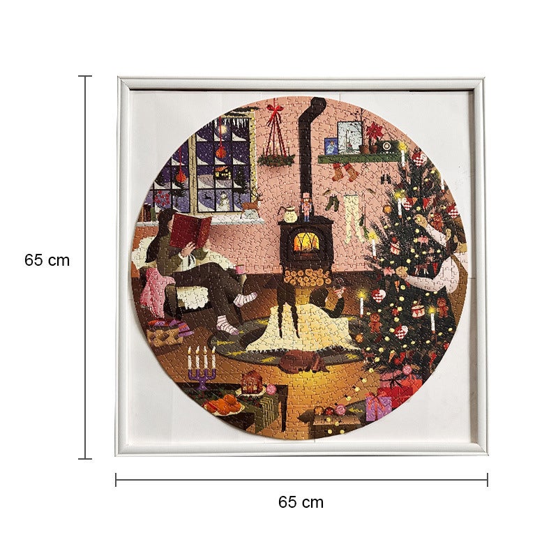 Overseas Christmas Series 1000-Piece Jigsaw Puzzle Leisure Boxed Christmas Series 1000P Adult Puzzle For Stress Relief - Image 1